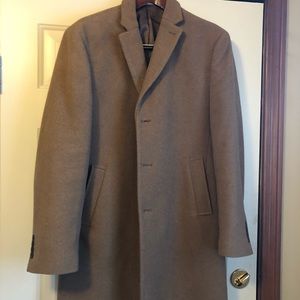 calvin klein camel coat mens